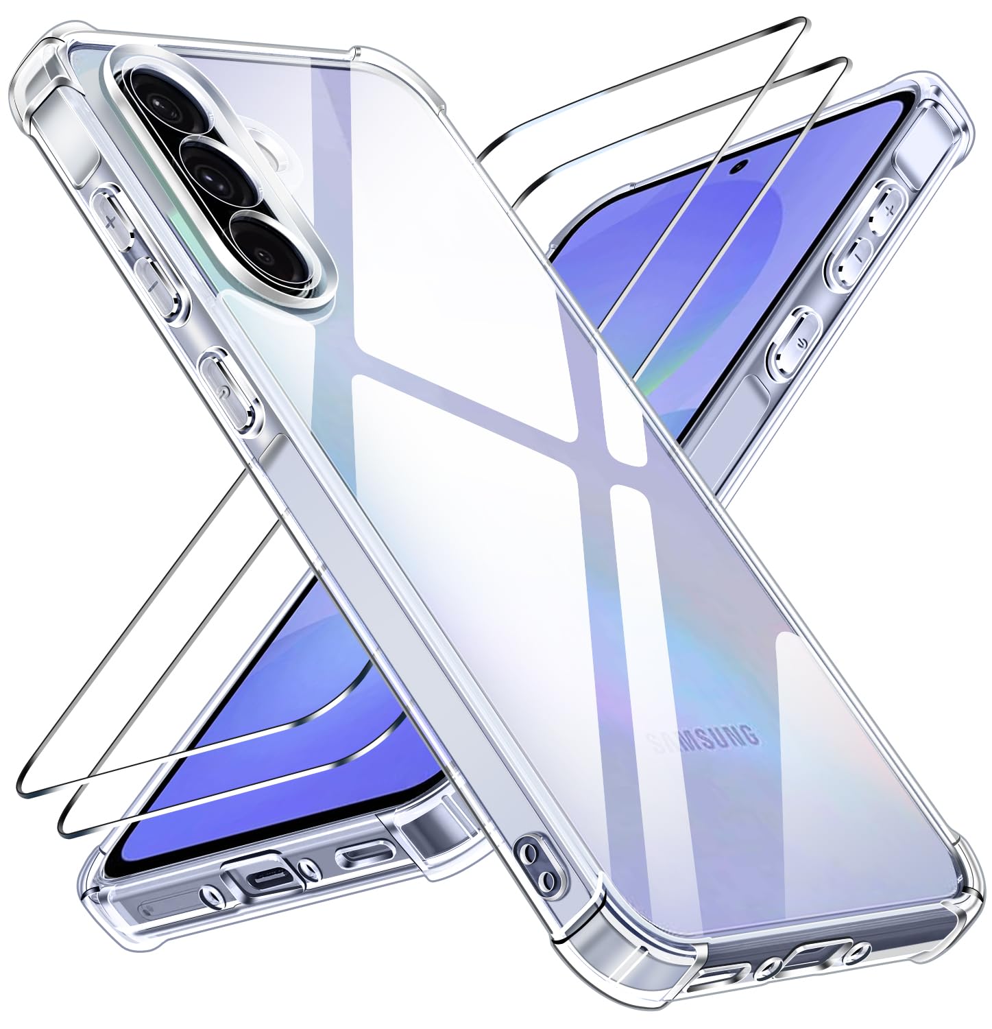 ivoler Anti-Jaunissement HD Clair Coque pour Samsung Galaxy A36 5G avec 3 Pièces