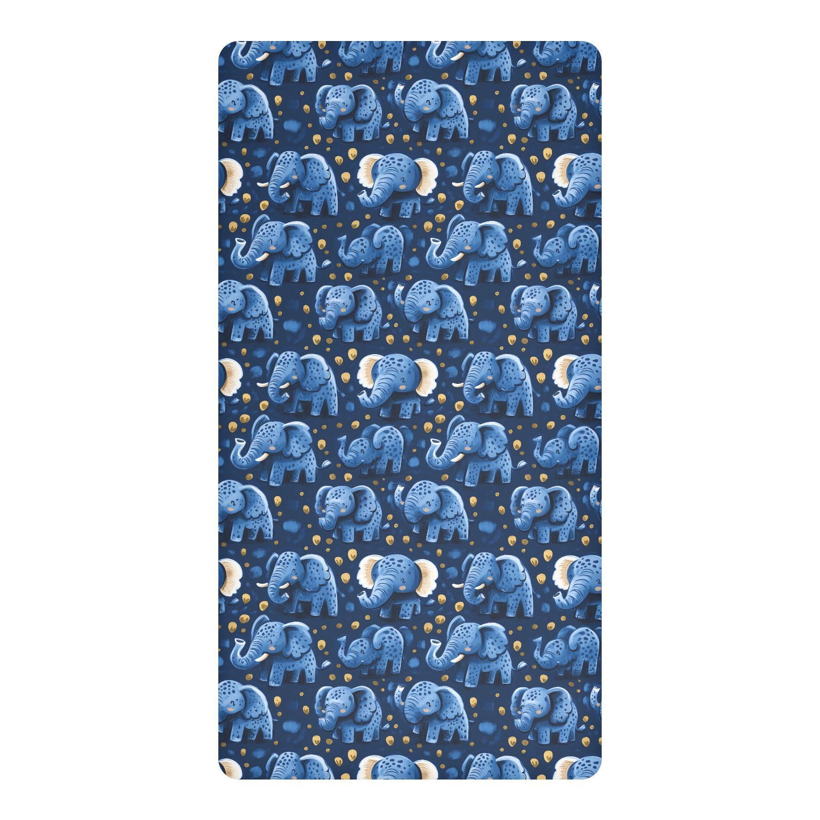 Drap imperméable bébé bleu éléphant pour protéger le lit des tout-petits la nuit