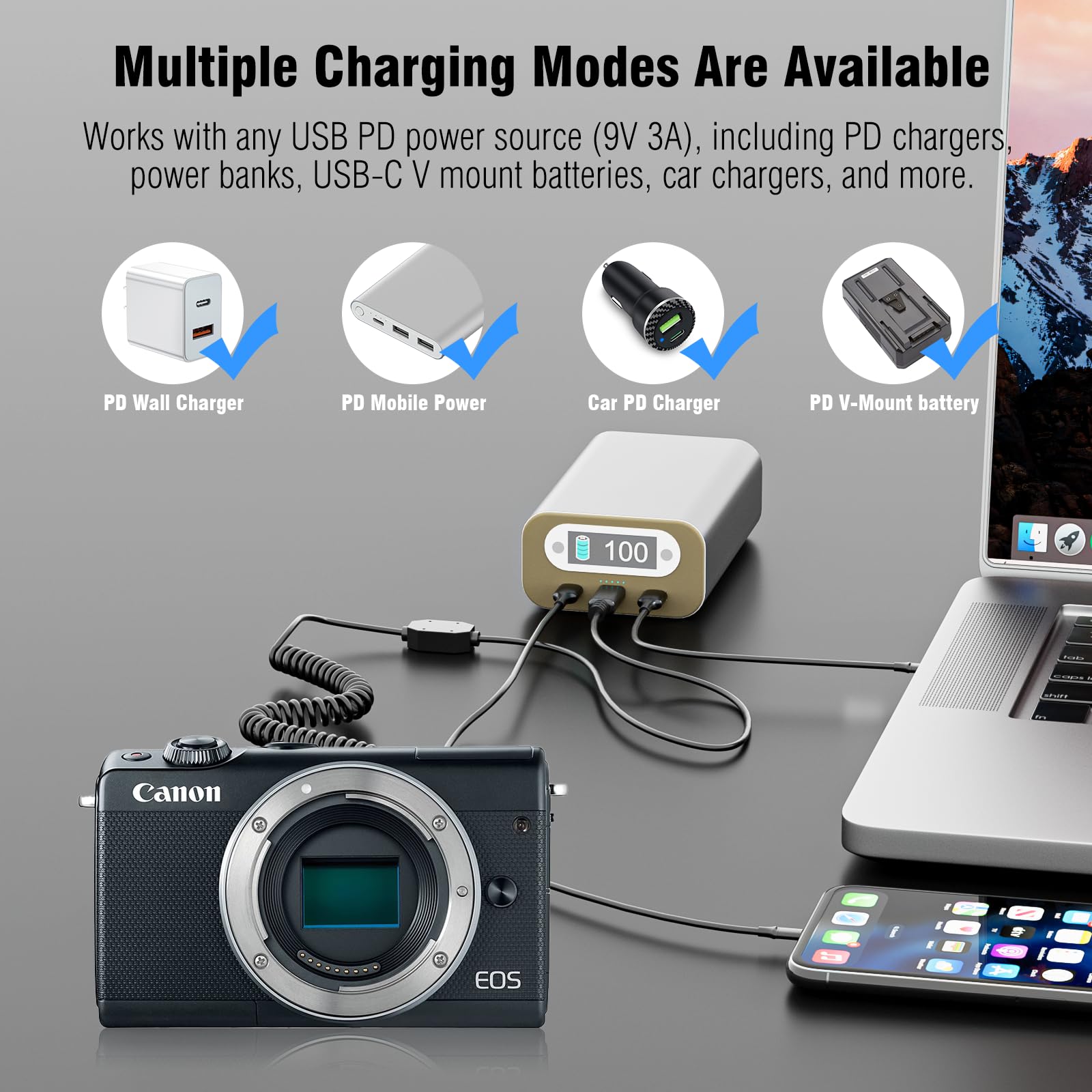 Eos Rebel Canon M50 Charge Usb Wasabi Power CANON LPE12 LP-E12