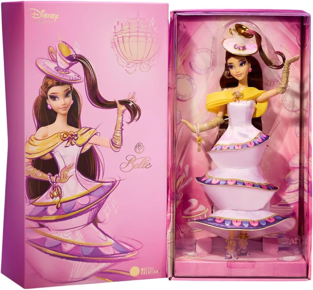 Disney Princess Collector Once Upon a Whimsy Collection Belle Muñeca, 11.5 pulgadas