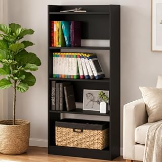 Callas Bookshelf for Home - 5 Tier Books Rack for Study Room Multipurpose Open Shelf for Home, Office, School Engineered W... Price In India