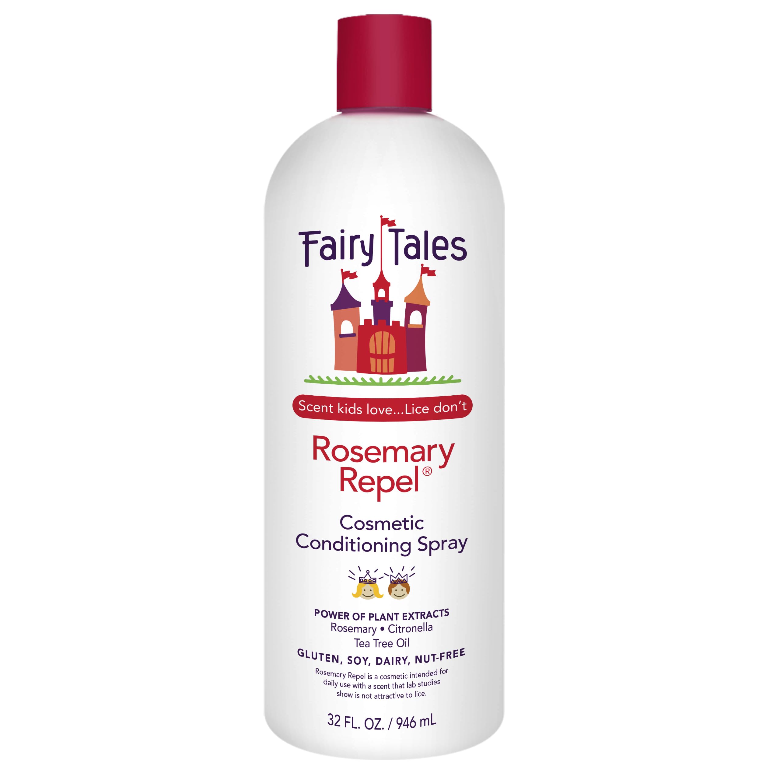 Fairy Tales Rosemary Repel Daily Kids Conditioning Spray REFILL– Kids Like the Smell, Lice Do Not, 32 fl oz. (Pack of 1)