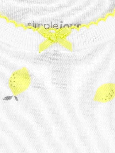 Miniatura 82 de Simple Joys by Carter's - Paquete de 6 mamelucos de manga corta para bebés niña