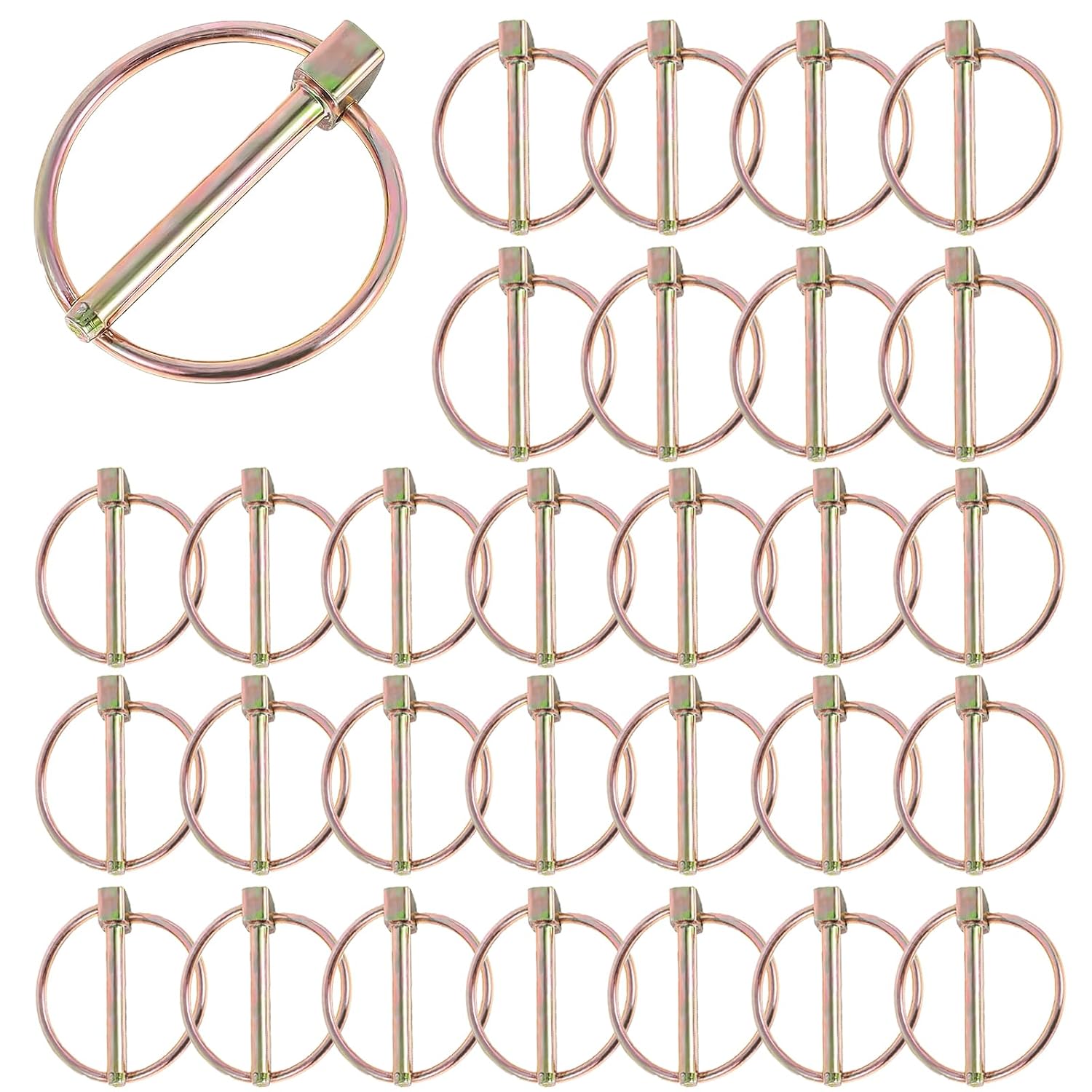 30 Pcs 3/16” Linch Pin, Heavy Duty Lynch Pin Lock Pin Clips for Farm Tractors Trailers Trucks Mower
