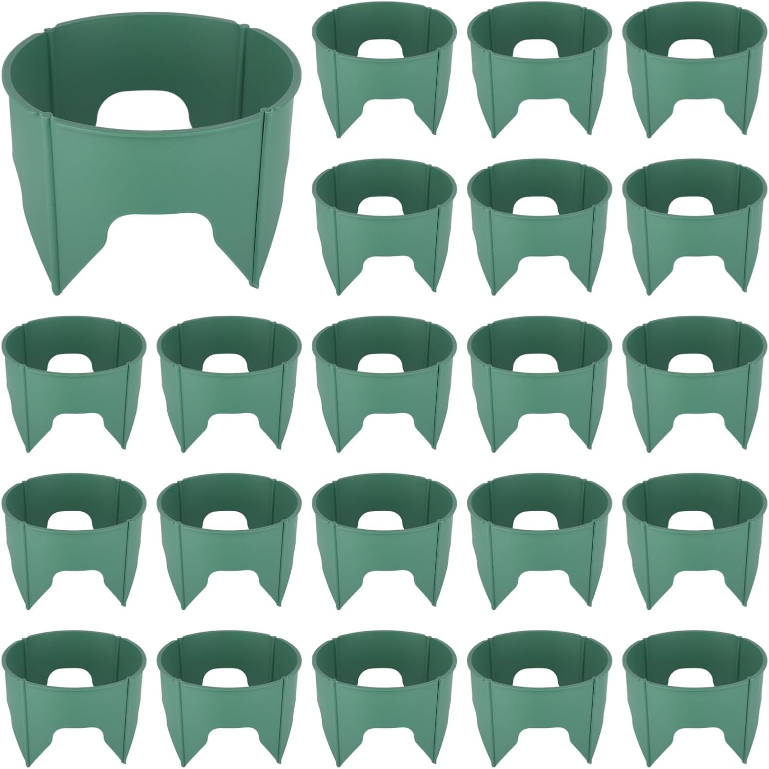 36 Pcs Plant Protector Rings, Plastic Planting Grow Rings, Spliceable Protective Round Edging to Isolate Stones & Maintain Moisture, for Outdoor Lawn, Yard, Vegetable Beds & Flower Gardens