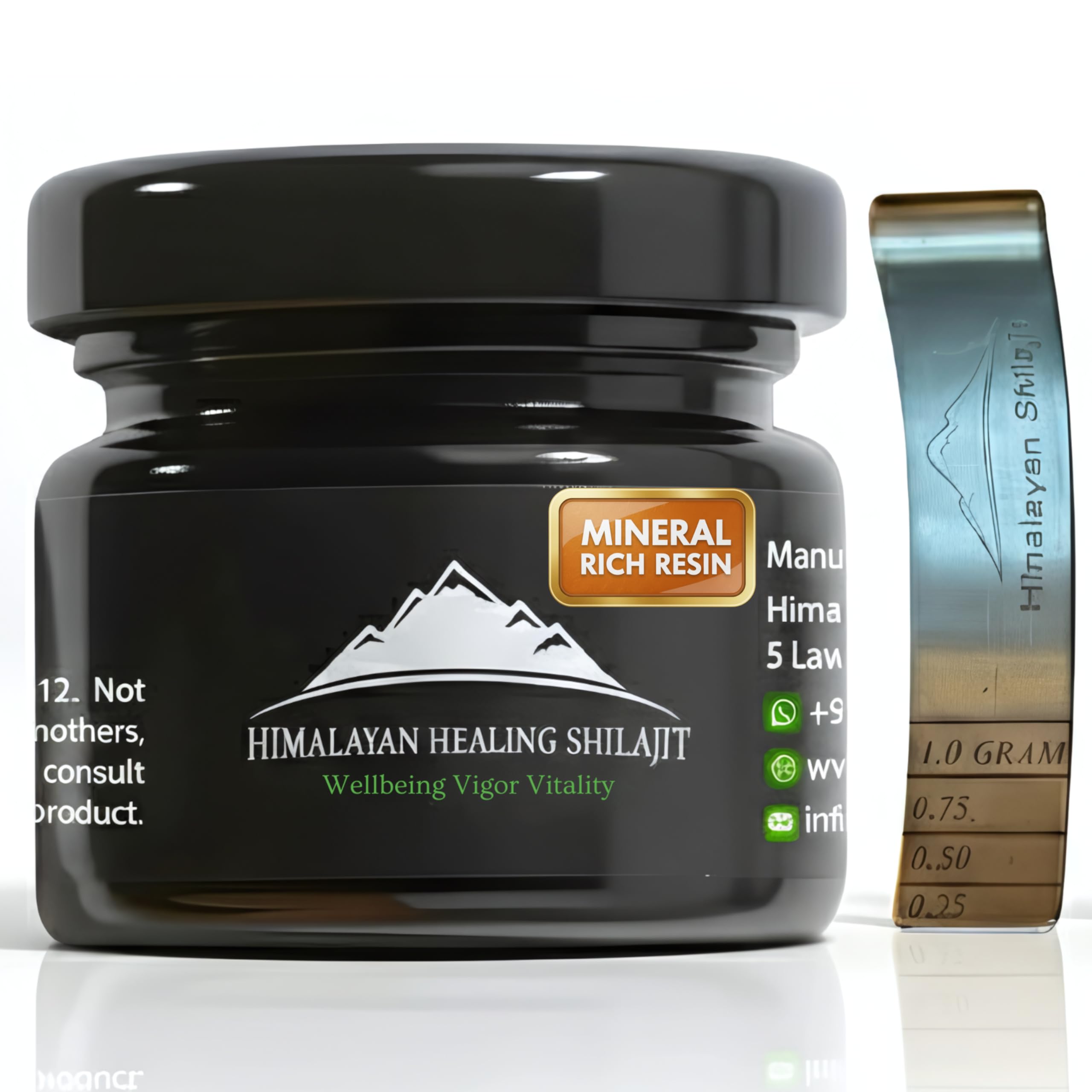 Gold Grade Himalayan Shilajit Resin For Men & Women | 500MG Max Potency | Lab Tested 100% Organic Shilajit With 85+ Trace Minerals & Fulvic Acid For Focus, Energy And Immunity 30 Gram