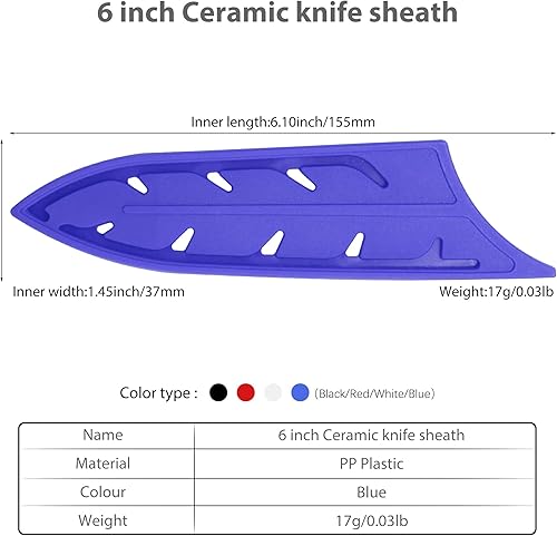 Miniatura 3 de XYJ Juego de 2 fundas de cuchillos de seguridad, protector de bordes, funda universal para cuchillos, chef, cortadora de cerámica, protector de