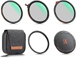 K&F CONCEPT Nano-X 82mm CPL+ND2-32+Black Diffusion 1/4 Magnetic kit, True Colors 28-Layer Coating, Hard Stop ND Filter, Optical Glass, Detachable Combination for Photography & Videography | 1s Swap Pack of 5 Filters + Magnetic Base Ring + Lens Cap Ki