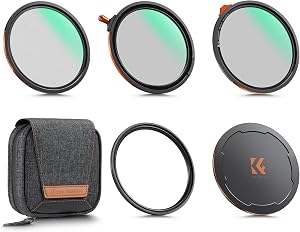 K&F CONCEPT Nano-X 82mm CPL+ND2-32+Black Diffusion 1/4 Magnetic kit, True Colors 28-Layer Coating, Hard Stop ND Filter, Optical Glass, Detachable Combination for Photography & Videography | 1s Swap Pack of 5 Filters + Magnetic Base Ring + Lens Cap Ki