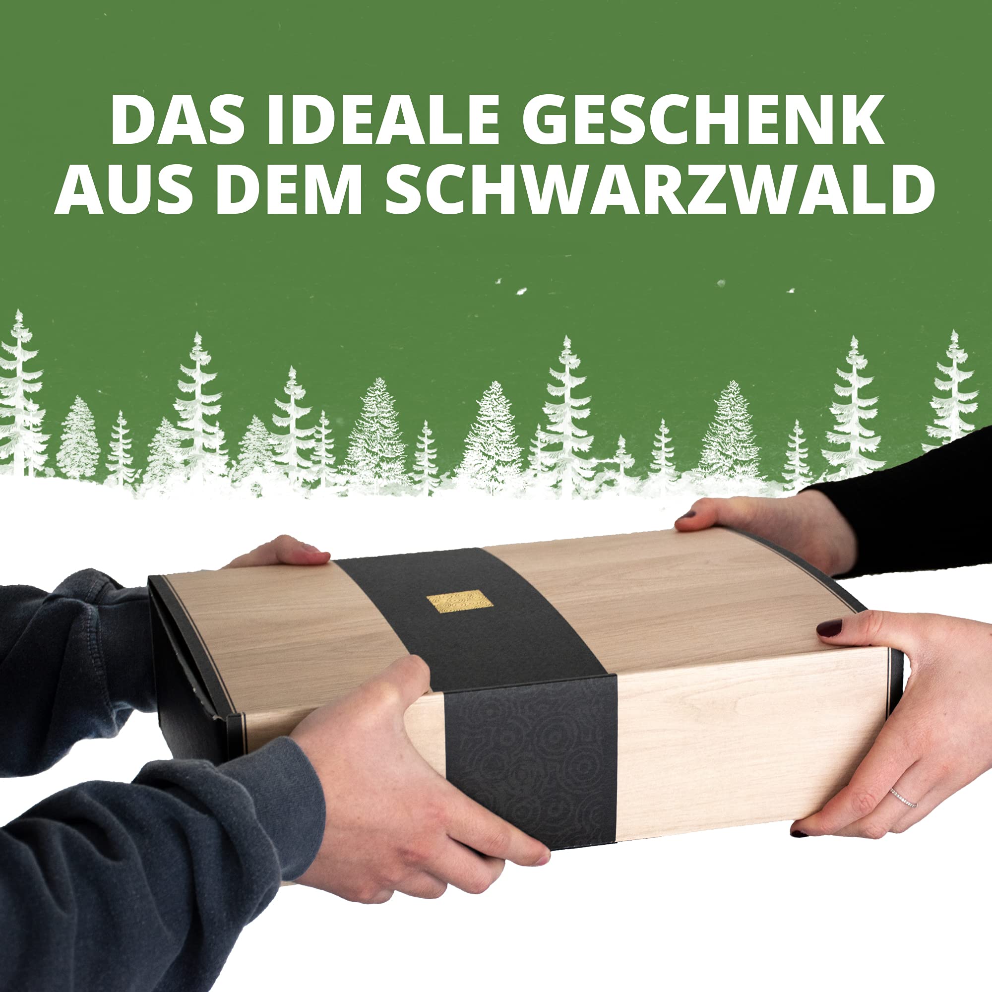 Schwarzwald Metzgerei - Geschenkset "Vesper" mit verschiedenen Wurtsspezialitäten, einem Gourmet-Senf und hervorragenden Weißwein - 8-teilig