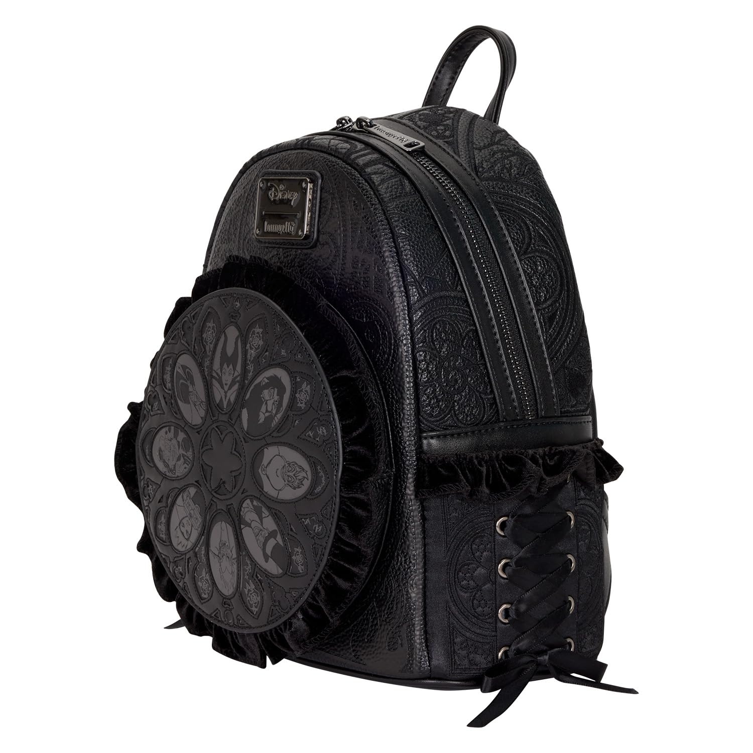 Disney Villains Cinderella Backpack - Black and Gray Loungefly Disney Villains Scene Evil Stepmother And Step  main image 2