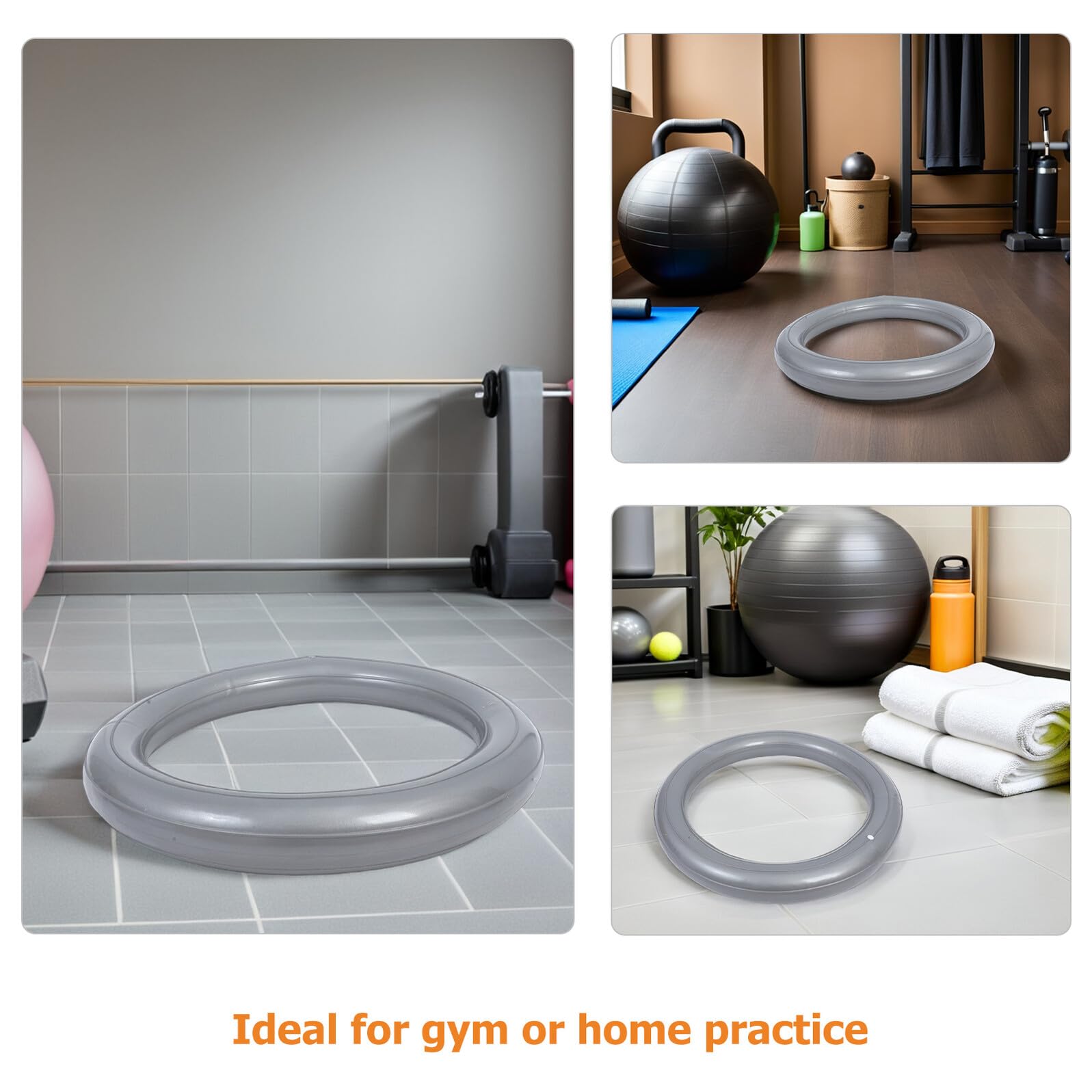 HANABASS 2 Stück Gymnastikball Ständer 60cm mit Rutschfester Schweizer Basis Verdicktem Stabilitätsring für Yoga Fitness Sitzball und Büro Balanceball