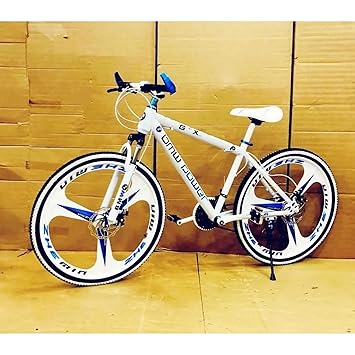 Opulence BMW GX Power Series, 3 Spoke Bicycle with 21 Speed (7x3) Shimano Gears and shifters, Sleek disc Brake, Carbon Steel Frame, Allow Rims and Ultra chromic Paint. (White)