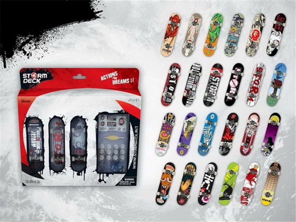 Boy Kids Funny Stunt Finger Skateboard Play Set with Accessories