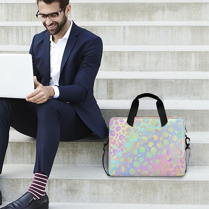 Maletín portátil para laptop estampado multicolor 15.7 pulg miniatura 3
