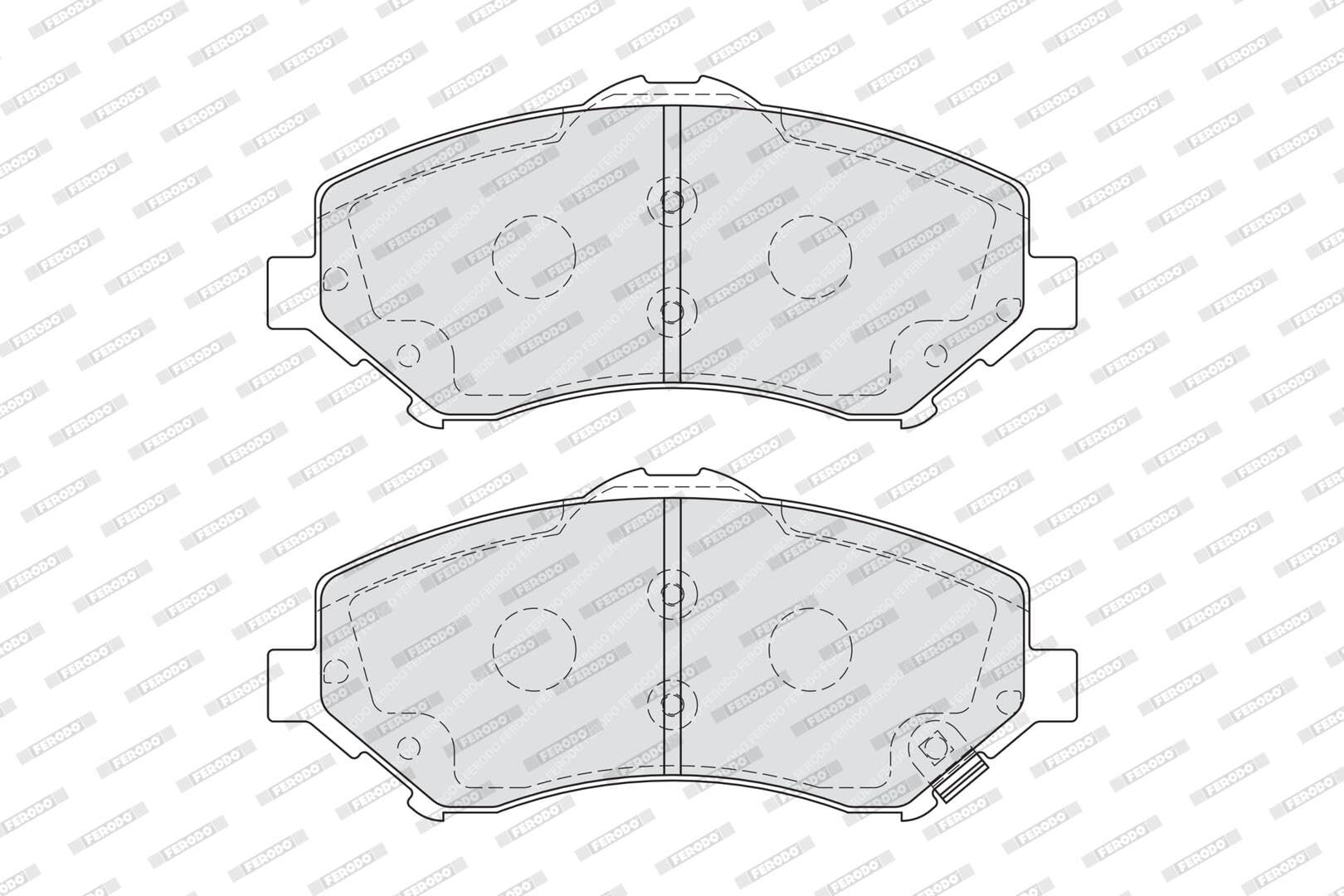 FERODO Kit pastiglie freni Anteriore con segnalatore acustico usura con accessori FDB4074 Compatibilità con JEEP WRANGLER III JK, FIAT Freemont 345, DODGE Nitro SUV, CHRYSLER GRAND VOYAGER V RT | Compatibile con: CHRYSLER GRAND VOYAGER V, DODGE JOURNEY, N