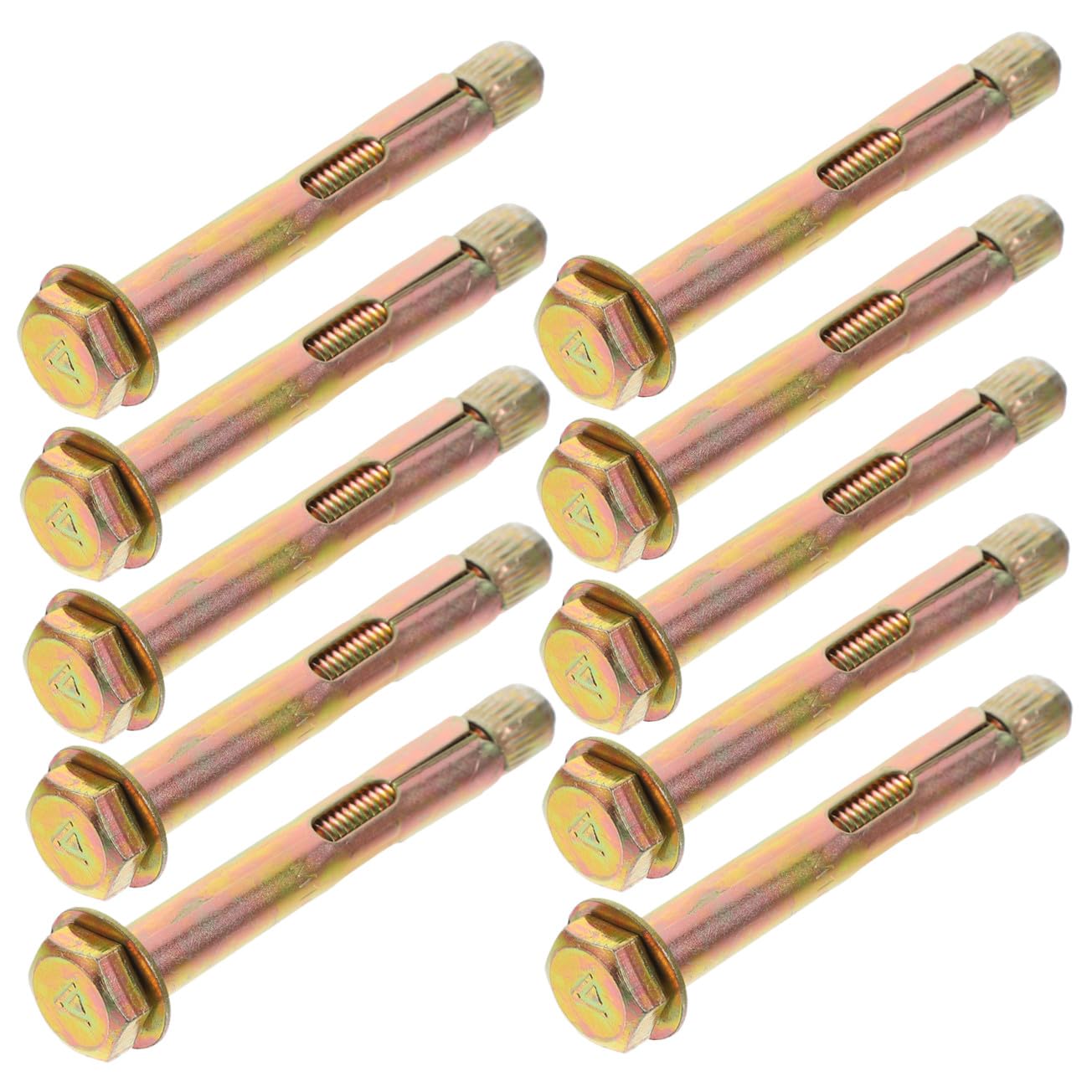 10pcs Head Masonry Screws Wall Anchors for Furniture Bolt Kit Solid Concrete Drop in Anchors