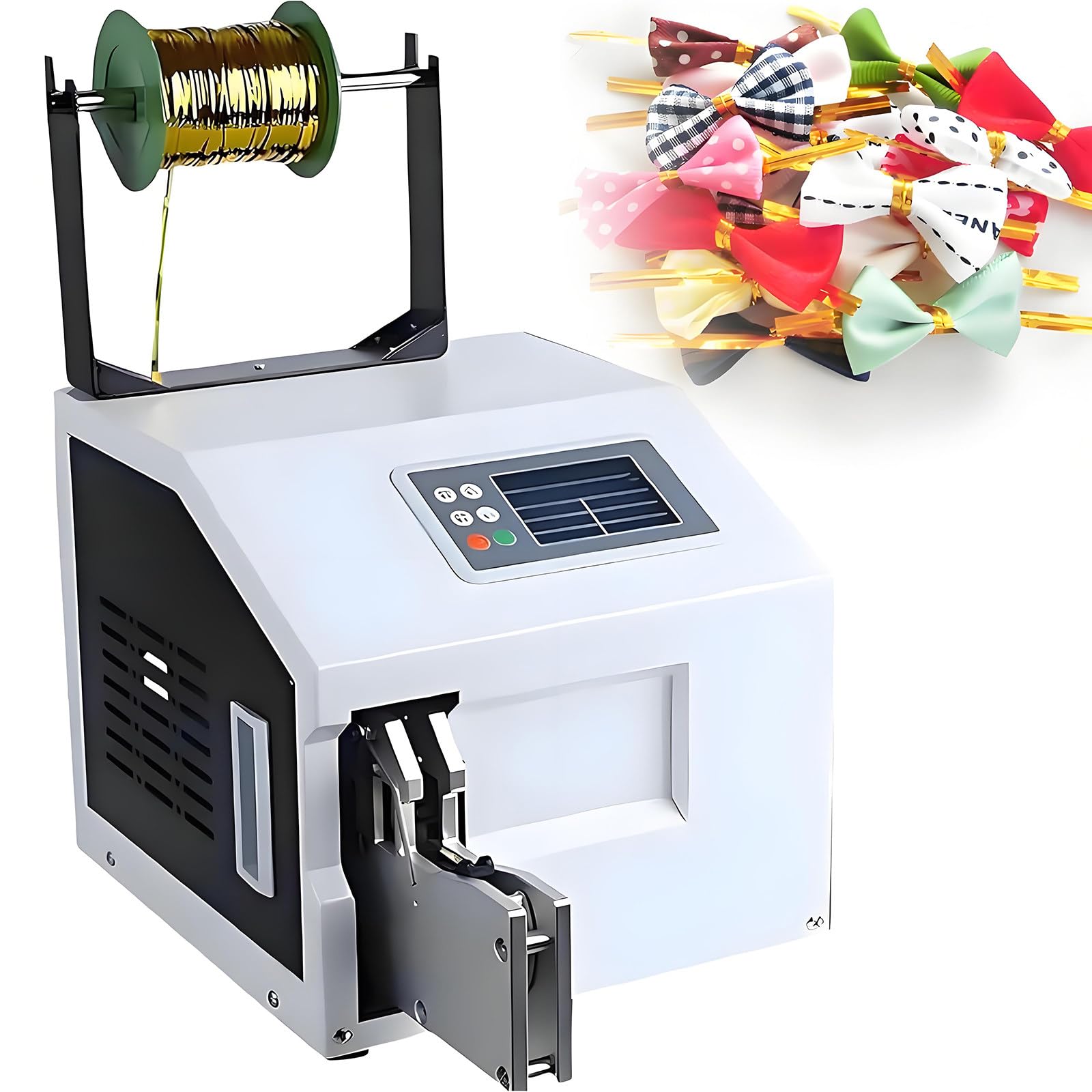 XCSCUK Automatic Twist Tie Machine, Gold Wire Sealing Bundling Machine,for Bread Sealing, Wire Tying & Bundling (Flatline)