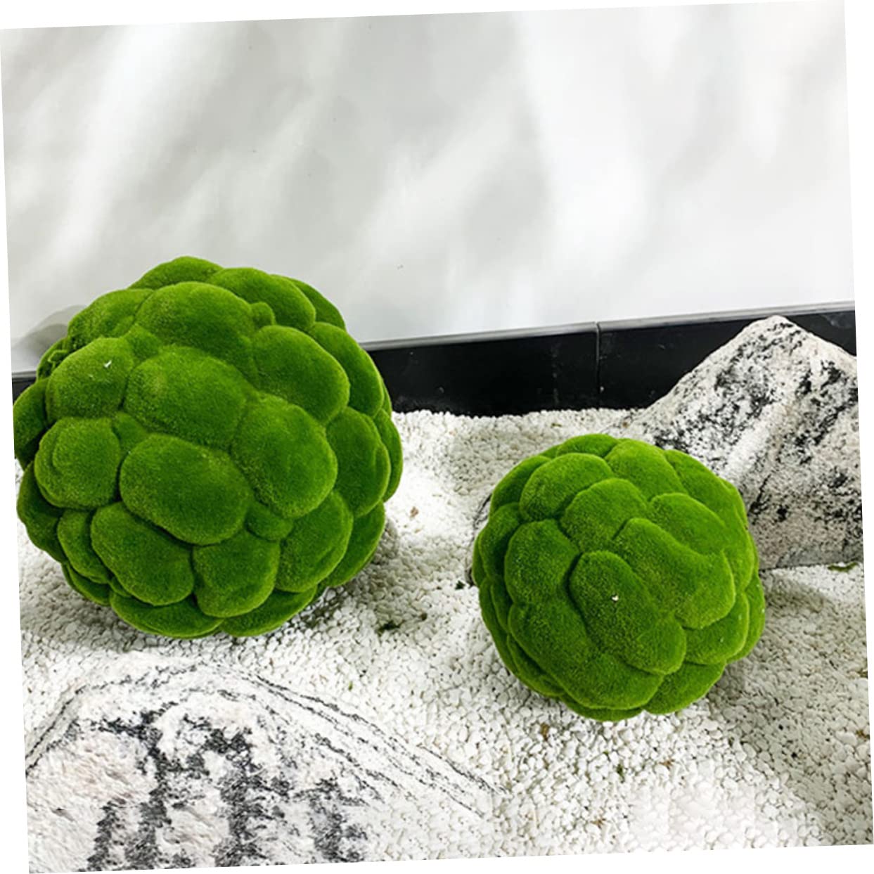 Alipis 3st Künstliches Moos Faux-blattkugel Künstliche Buchsbaumkugel Grasball Dekorative Kugeln Für Schalen Grüne Dekorative Kugeln Hochzeit Moosfelsen Moos Kiesel Moosball Plastik Green