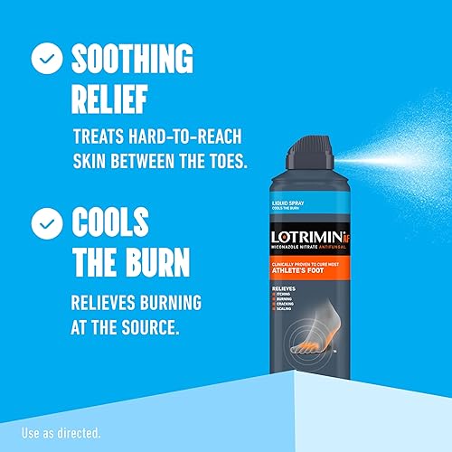 Miniatura 4 de Lotrimin AF Athlete's Foot Liquid Spray, nitrato de miconazol al 2%, tratamiento clínicamente eficaz probado para la mayoría de pies de atleta, 4.6