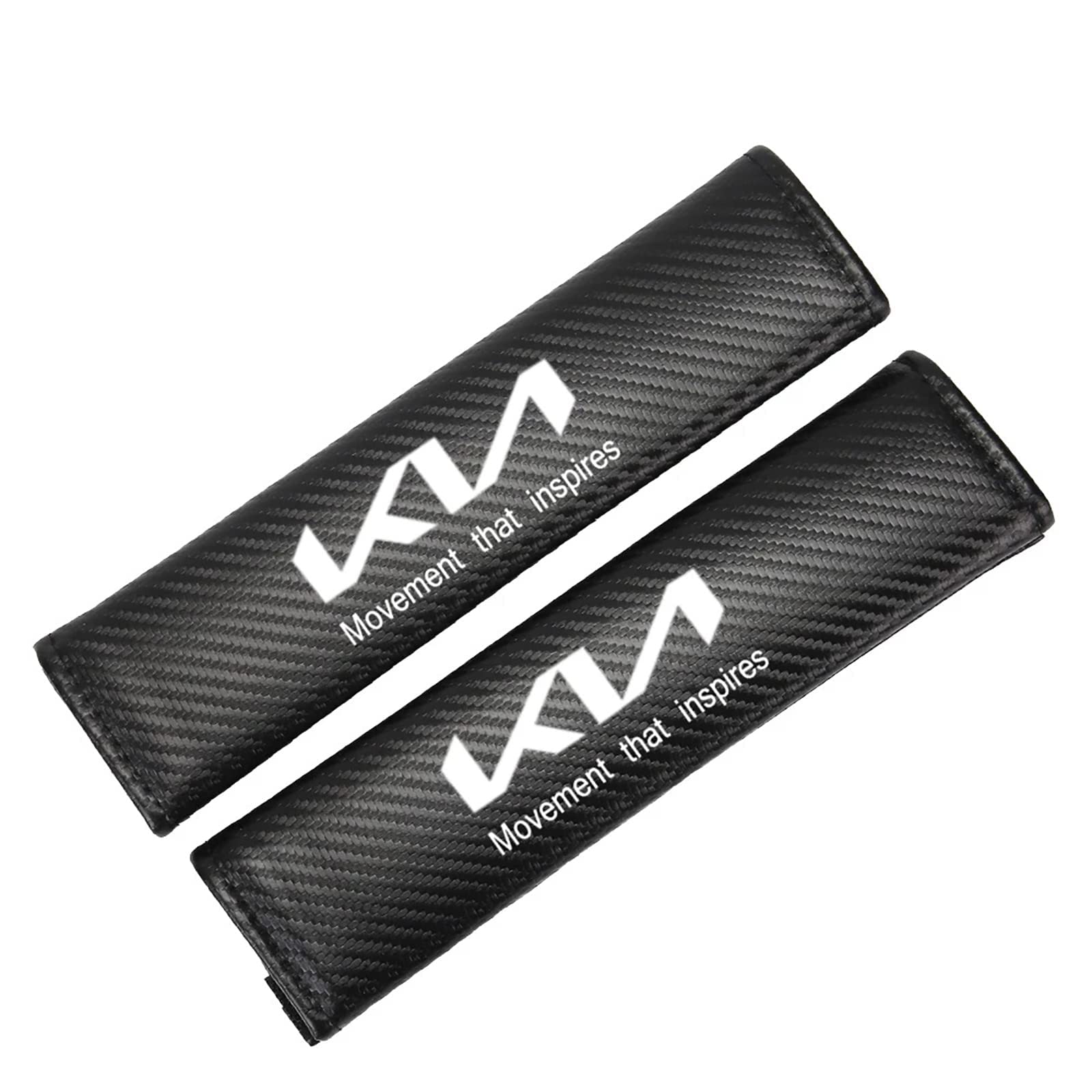 Eagleg Women's Black 2 Pcs Carbon Fibre Car Seat Belt Pads, For K-Ia K3 K5 Rio Sportage Sorento, Comfort Seatbelt Padding Shoulder Protector Cover Car Harness Cushion Interior Styling Accessories,
