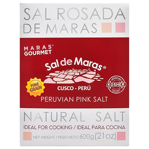 Sal rosa andina | Sal de Maras peruana | Sal mineral natural | Cosechada a mano de los Andes | Sal de acabado sin refinar de grano fino | Sal kosher