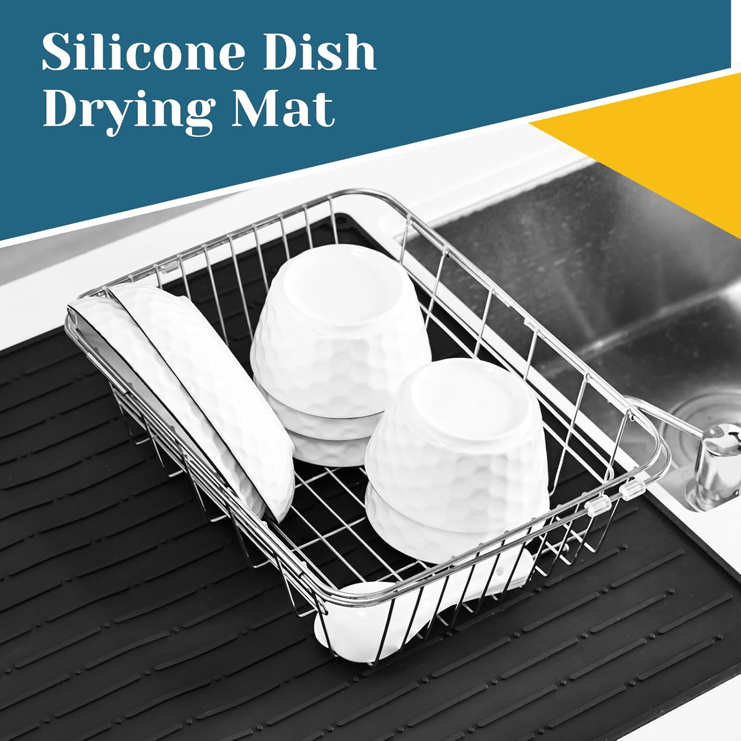 Cook's Aid Stove Top Cover for Electric Stove 20x28 Inch - Silicone Stove Mat for Glass Top Stove, Glass Cooktop Protector, Dish Mat Drying Kitchen Mat