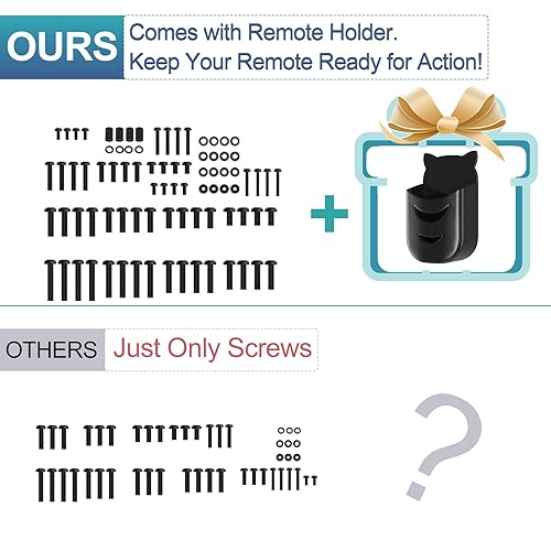 Miniatura 2 de Samsung LG Vizio Kit de tornillos de montaje de TV con soporte remoto, incluye tornillos M4 M5 M6 M8, arandelas, espaciadores para montaje en pared