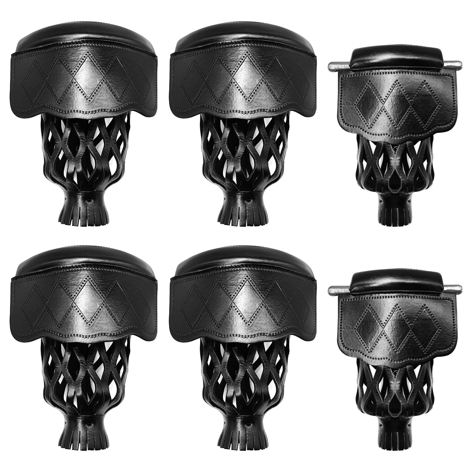 Billiard Pool Table Pockets Heavy Duty PU Leather Billiard Pockets Set of 6,Including 4 Corner Pockets and 2 Side Pockets