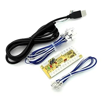 Tiaoifaer Zero Delay Arcade USB Encoder PC to Joystick for Mame Jamma & Other PC Fighting Games