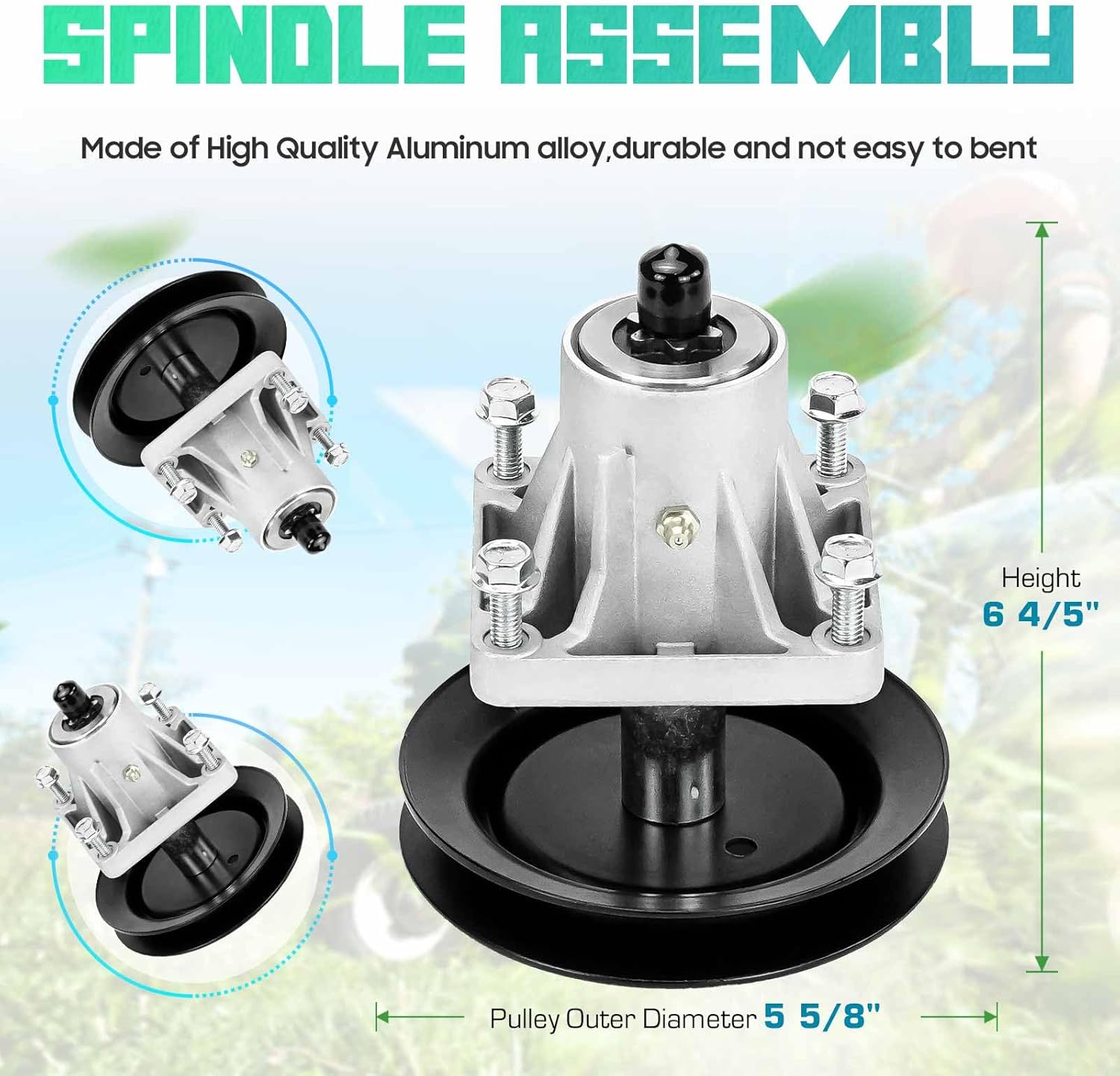 ILONPA (3 Pack 618-0660 46” Deck Spindle Assembly for 918-0660 618-0660A 918-0660B 918-0625B 618-04137 618-0625A 918-04137, for Cub Cadet MTD LT1045 LT1046 i1046 Lawn Mower