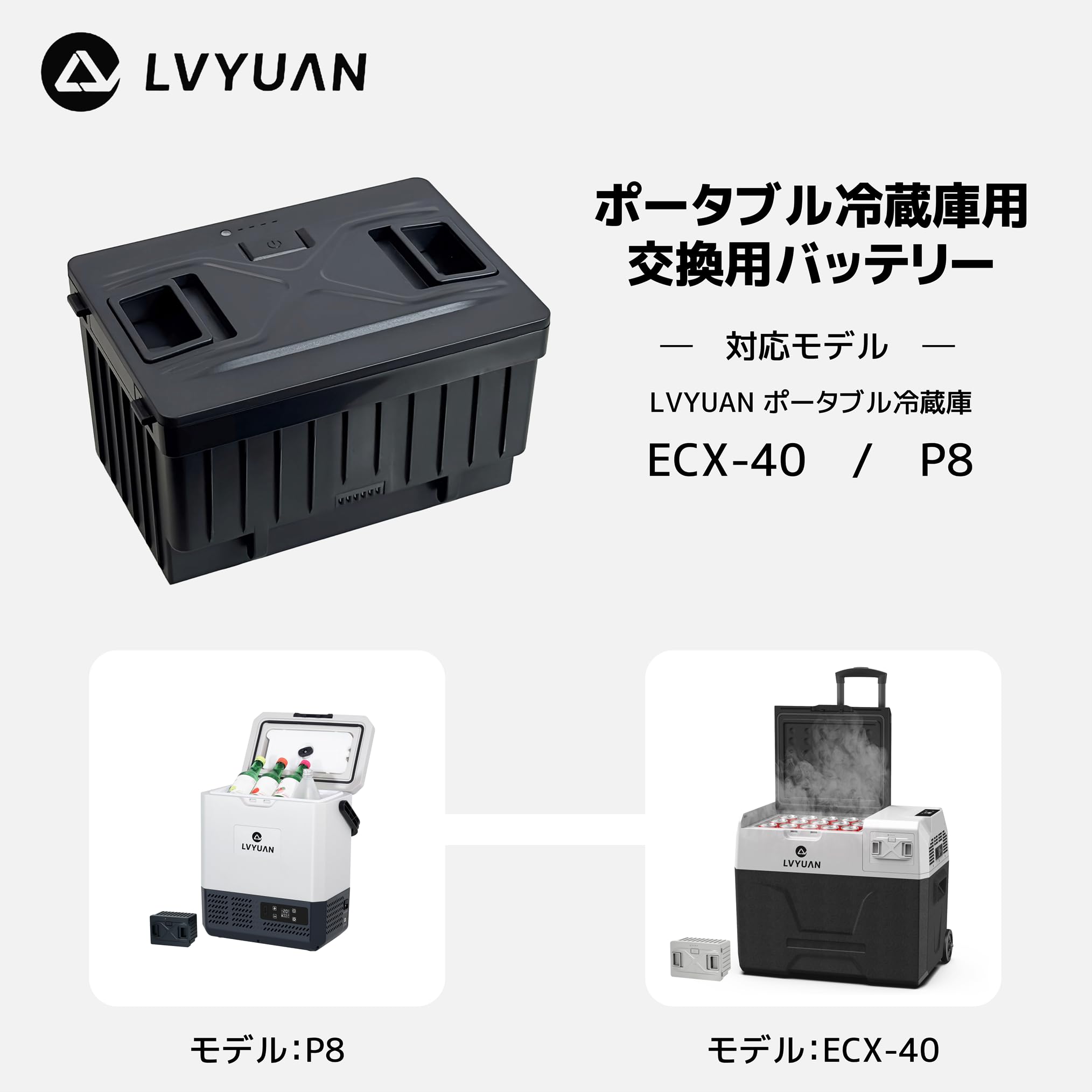 Amazon.co.jp: LVYUAN ポータブル冷蔵庫 専用ポータブル