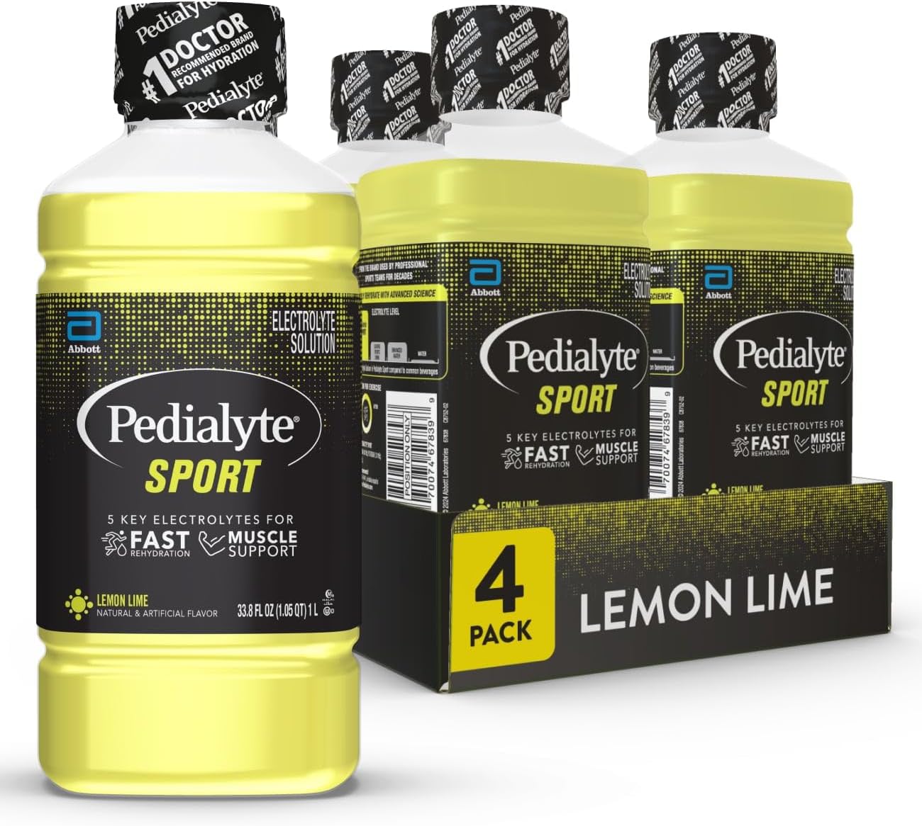 Pedialyte Sport Liters, Pack of 4