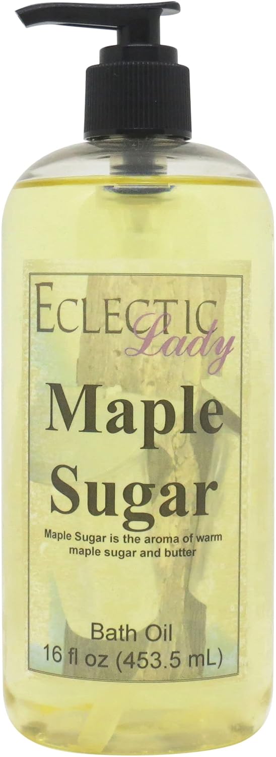 Maple Sugar Bath Oil - Scented Body Oil - Relaxing & Moisturizing Bathing Oil - Fragrance Body Oil For Dry & Rough Sensitive Skin - 16 oz
