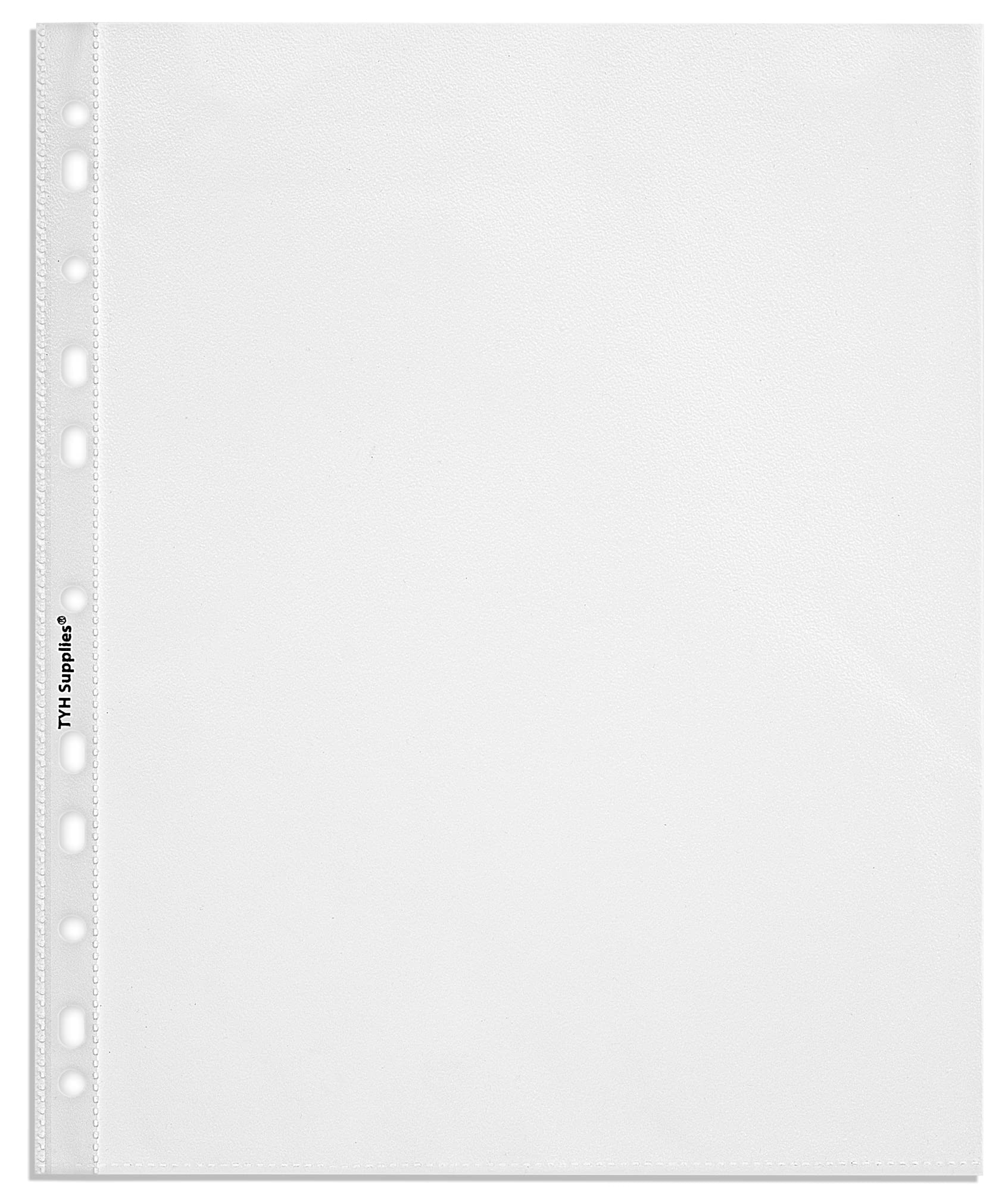 TYH Supplies - Confezione da 1000 protezioni per fogli resistenti e antiriflesso, 20,5 x 23,7 cm, non in vinile, senza acidi, 11 fori