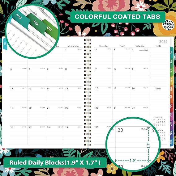 Planner 2026-2027 - 9 x 11,Academic Planner 2026-2027, JUL.2026 - JUN.2027, Weekly and Monthly Planning with Monthly Tabs, Back Pocket + Thick Paper + Twin-Wire Binding