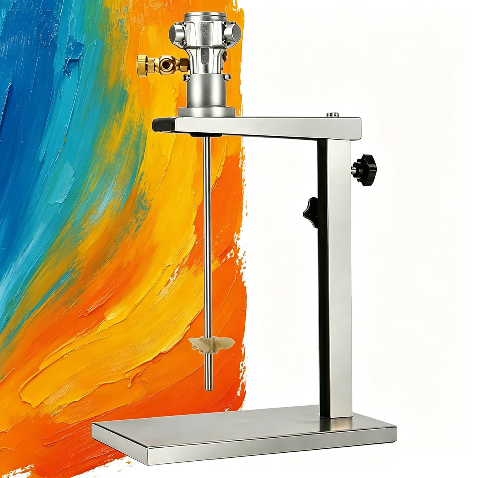 Miscelatore pneumatico per vernice, agitatore ad aria da 1 gallone, velocità regolabile, 1/16hp, diametro lama 55 mm, pressione dell'aria 6-8 kg, ideale per rivestimenti e vernici spray