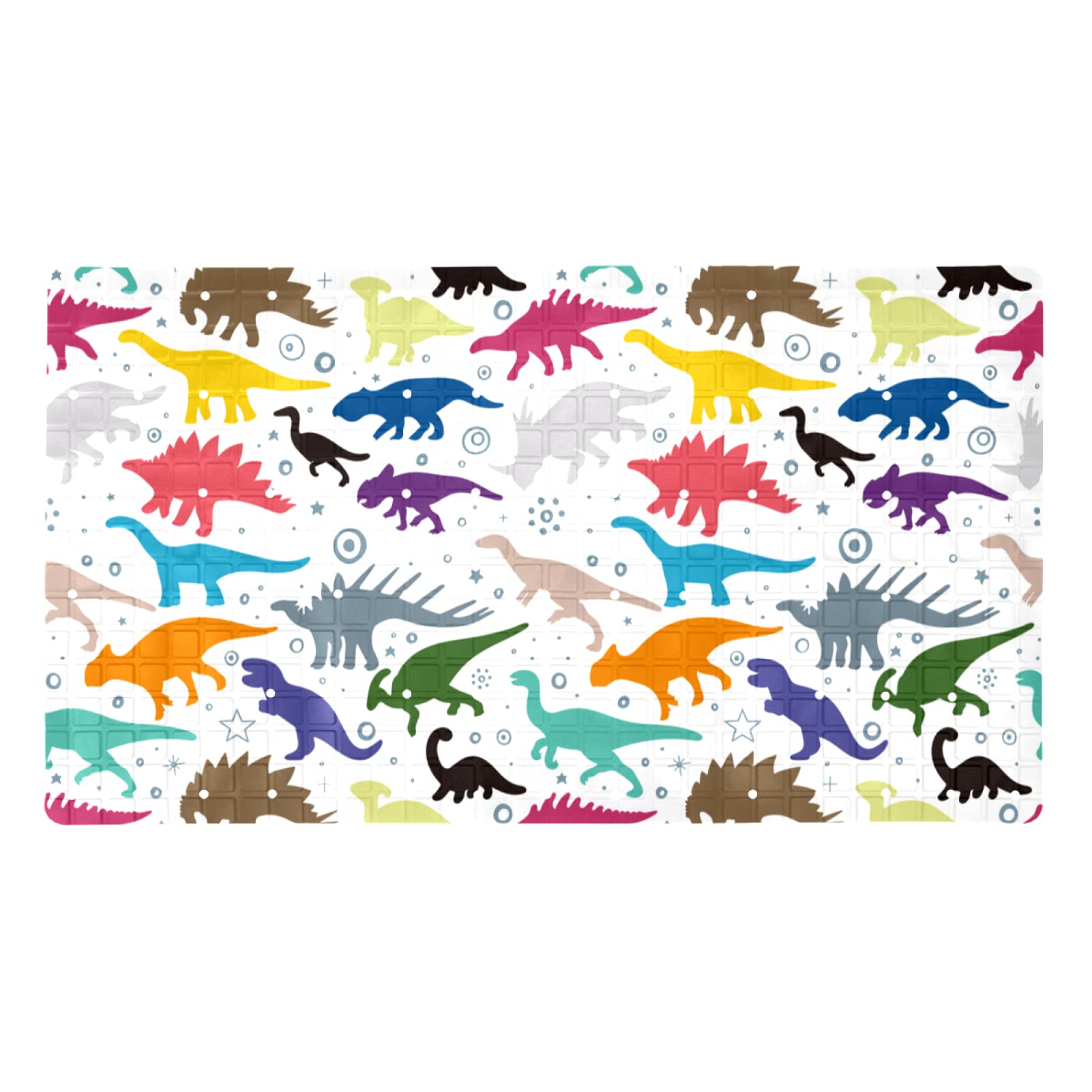Alfombrilla de baño antideslizante infantil dinosaurio con ventosas de seguridad