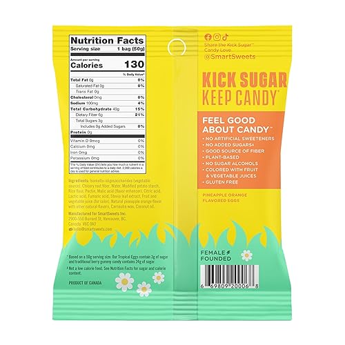 Miniatura 53 de SmartSweets Sour Blast Buddies, caramelo con bajo contenido de azúcar (0.11 oz), bajo en calorías (100), sin edulcorantes artificiales, a base