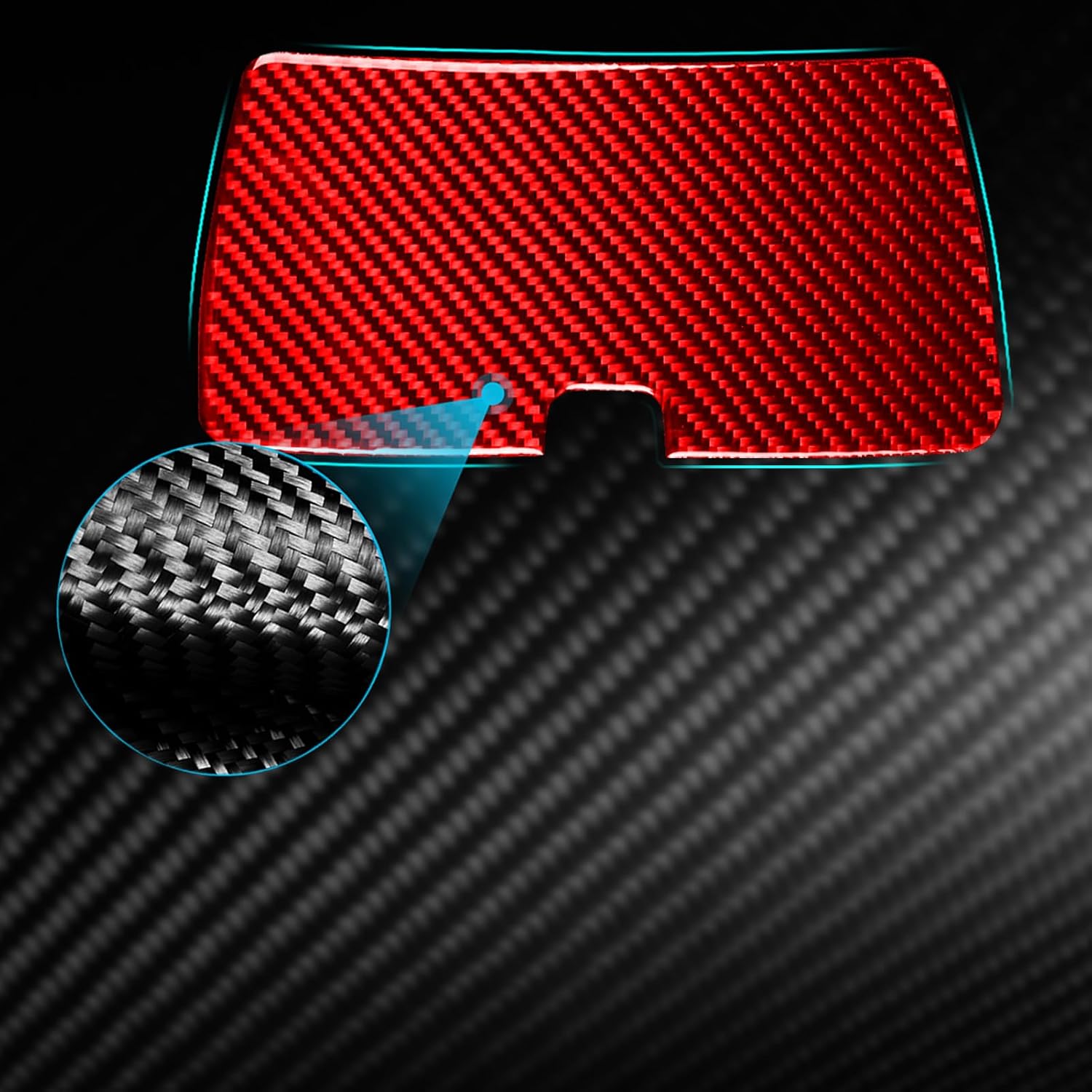 Real Carbon Fiber Interior Exterior Decor Cover Sticker Cabin Protection Refurbishment Compatible with Toyota Celica 2000-2005 (Red Real Carbon Fiber, Dashboard Storage Box 1pc)
