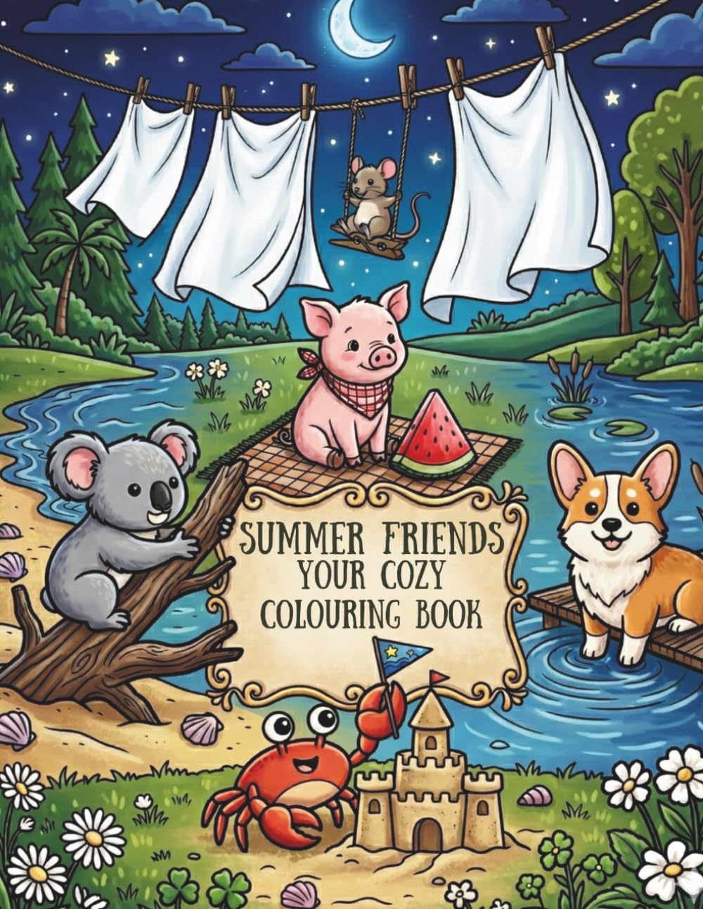 Summer Friends: Your Cozy Colouring Book
