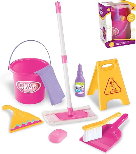 Little Helper set de juego imaginativo de limpieza con trapeador cubeta y accesorios