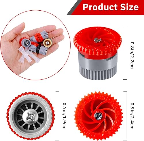 Miniatura 2 de 24 boquillas de arco variable, cabezales de aspersor emergentes de repuesto compatibles con la mayoría de rociadores ajustables emergentes para