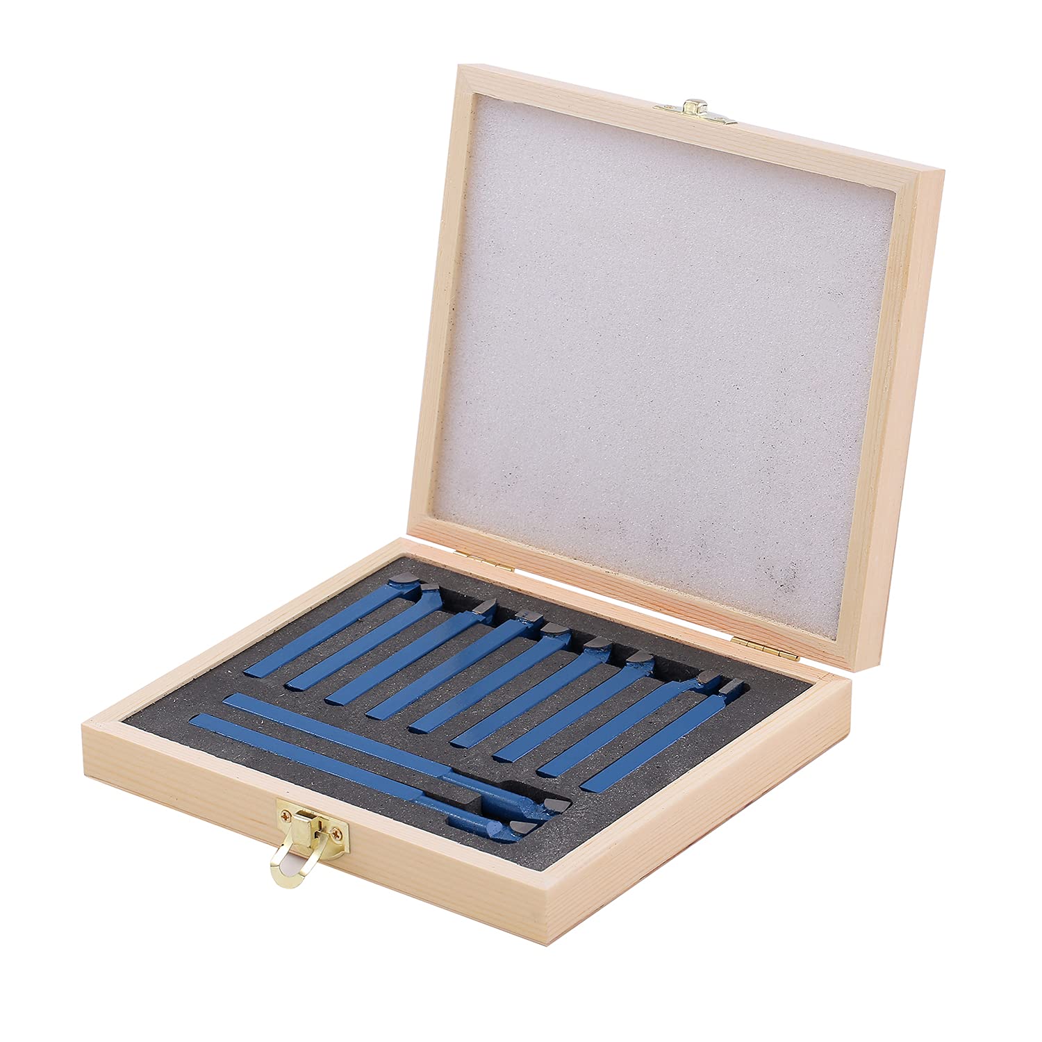 KATSU 11 Pièces Tour Tournage Fraisage Outil De Coupe Ensemble 8 x 8mm Pointe En Carbure Cémenté Embout Brasé Alésage Soudage Fraise pour Tours CNC Métaux Ingénierie 11011808