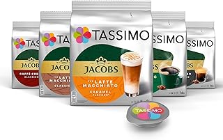 Tassimo Kapseln Probierbox, Vielfaltspaket, 64 Pads, 5 Sorten
