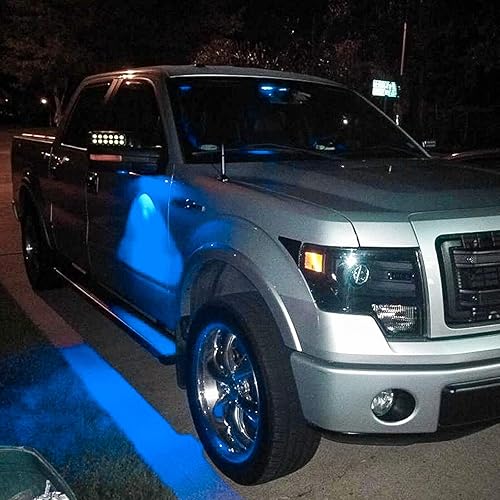 Miniatura 8 de x xotic tech Par de luces LED para debajo del espejo, repuesto de equipo original sin errores, compatible con Ford F150 Raptor Explorer o Lincoln o
