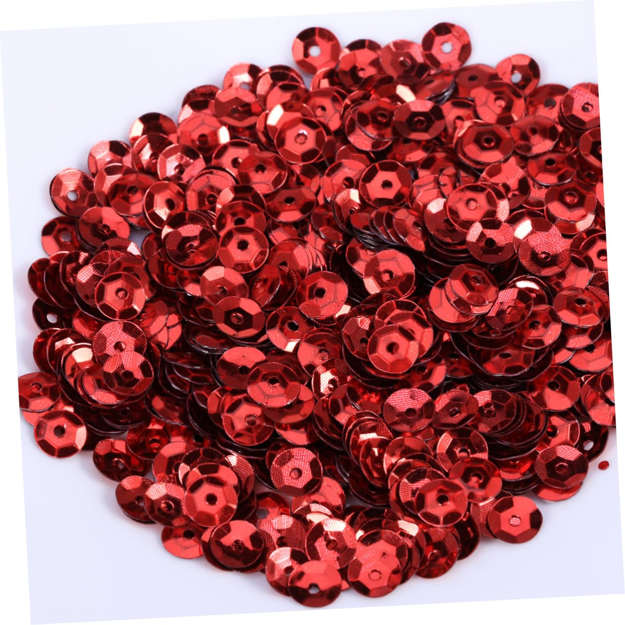 Lentejuelas Redondas Rojas de Pvc 6mm, 1000 Piezas