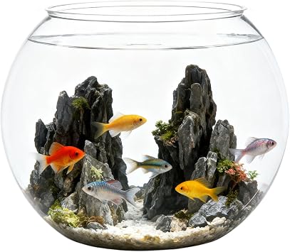 Fish Bowl,Shatter-Resistant Aquarium Small Container - Clear Bubble Planter Fish Bowl - for Table Centerpiece Party Decorations Home Event Indoor
