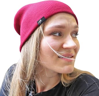 Grace Folly Slouchy Beanie for Men & Women, Cuffed Acrylic Knit Winter Hat