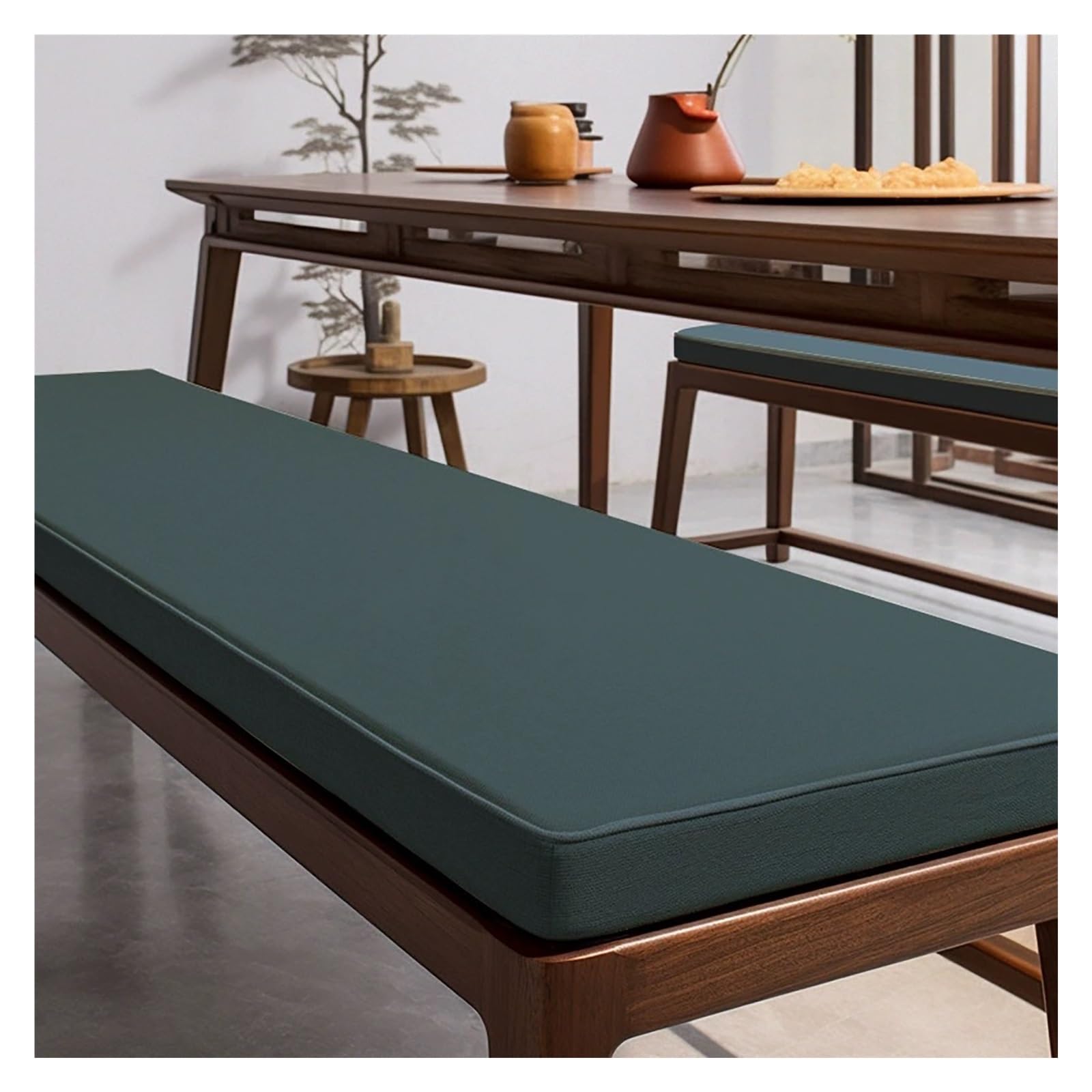 Coussin épais de 5 cm pour banc bleu assise moelleuse haute densité pour extérieur